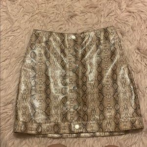 NWT Snakeskin mini skirt